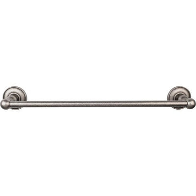 Top Knobs Edwardian Bath Towel Bar Single, Plain Backplate 18" in Antique Pewter