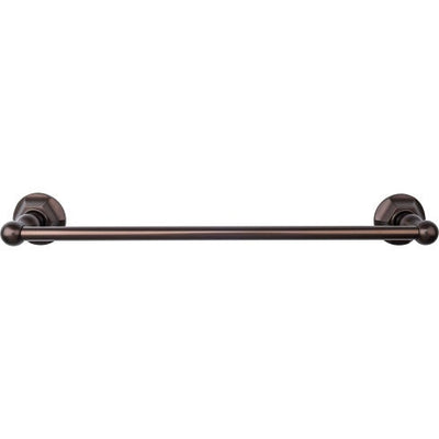 Top Knobs Edwardian Bath Towel Bar Single, Hex Backplate 18" in Oil Rubbed Bronze