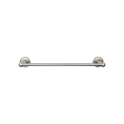 Top Knobs Edwardian Bath Towel Bar Single, Rope Backplate 24" in Brushed Satin Nickel