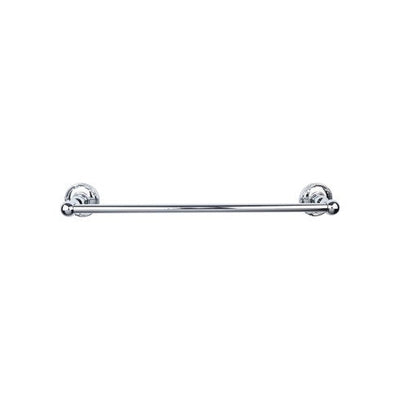 Top Knobs Edwardian Bath Towel Bar Single, Ribbon Backplate 24" in Polished Chrome