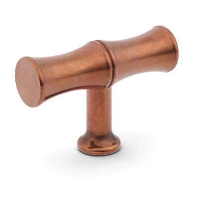 Armac Martin Grove Bamboo T-bar Handle in 64mm / Aged Copper