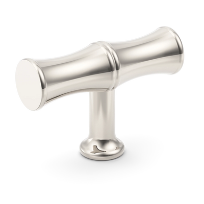 Armac Martin Grove Bamboo T-bar Handle in 64mm / Polished Nickel Plate