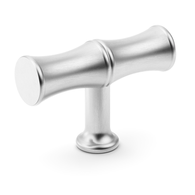 Armac Martin Grove Bamboo T-bar Handle in 64mm / Satin Chrome Plate
