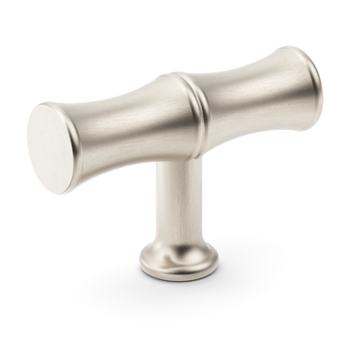 Armac Martin Grove Bamboo T-bar Handle in 64mm / Satin Nickel Plate