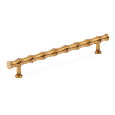 Armac Martin Grove Bamboo Cabinet Handle in 96mm / Burnished Brass