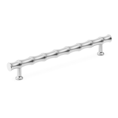Armac Martin Grove Bamboo Cabinet Handle in 96mm / Satin Chrome Plate