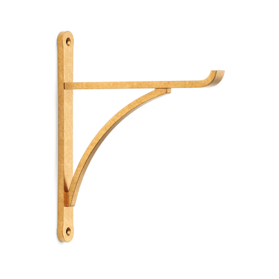 Armac Martin Harborne Brass Shelf Bracket in 190mm / Burnished Brass