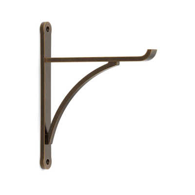 Armac Martin Harborne Brass Shelf Bracket in 190mm / Dark Aged Brass