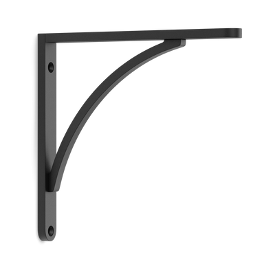Armac Martin Handsworth Flush Mounted Shelf Bracket in 150mm / Matt Black Lacquered