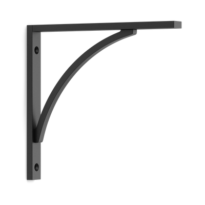 Armac Martin Hockley Flush Mounted Shelf Bracket in 190mm / Matt Black Lacquered