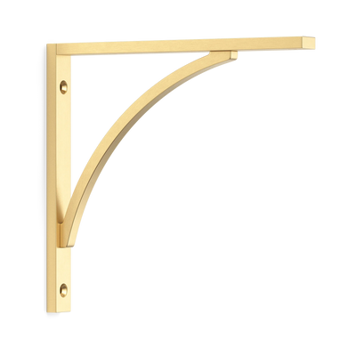 Armac Martin Hockley Flush Mounted Shelf Bracket in 150mm / Satin Brass Unlacquered