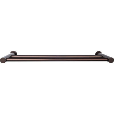 Top Knobs Hopewell Bath Towel Bar Double 18" in Oil Rubbed Bronze