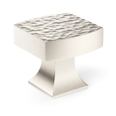 Armac Martin Harold Hammered Cabinet Knob in 32mm / Satin Nickel Plate