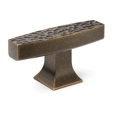 Armac Martin Harold Hammered T-bar Handle in 58mm / Dark Aged Brass