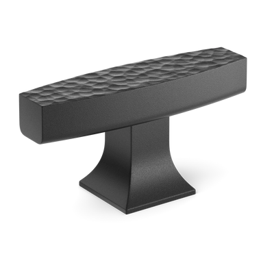 Armac Martin Harold Hammered T-bar Handle in 58mm / Matt Black Lacquered