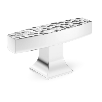 Armac Martin Harold Hammered T-bar Handle in 58mm / Polished Chrome Plate