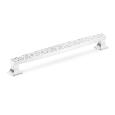 Armac Martin Harold Hammered Cabinet Handle in 96mm / Satin Chrome Plate