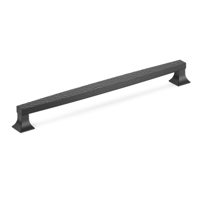 Armac Martin Harold Hammered Appliance Pull in 352mm / Matt Black Lacquered