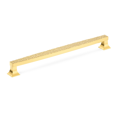 Armac Martin Harold Hammered Appliance Pull in 352mm / Polished Brass Lacquered