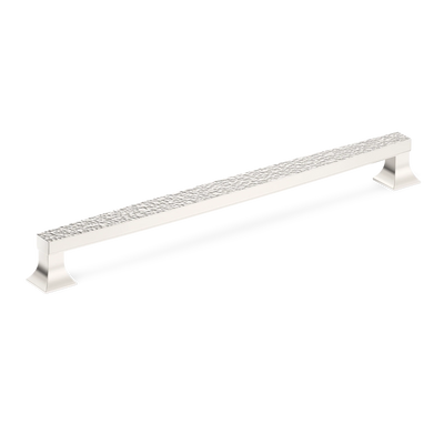 Armac Martin Harold Hammered Appliance Pull in 352mm / Polished Nickel Plate