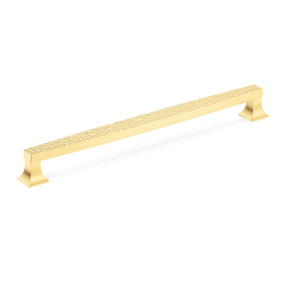 Armac Martin Harold Hammered Appliance Pull in 352mm / Satin Brass Satin Lacquered