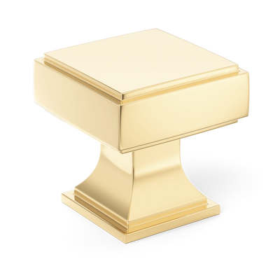 Armac Martin Jefferson Cabinet Knob in 25mm / Polished Brass Unlacquered