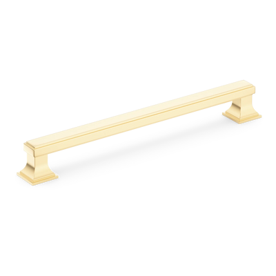 Armac Martin Jefferson Cabinet Handle in 96mm / Polished Brass Unlacquered