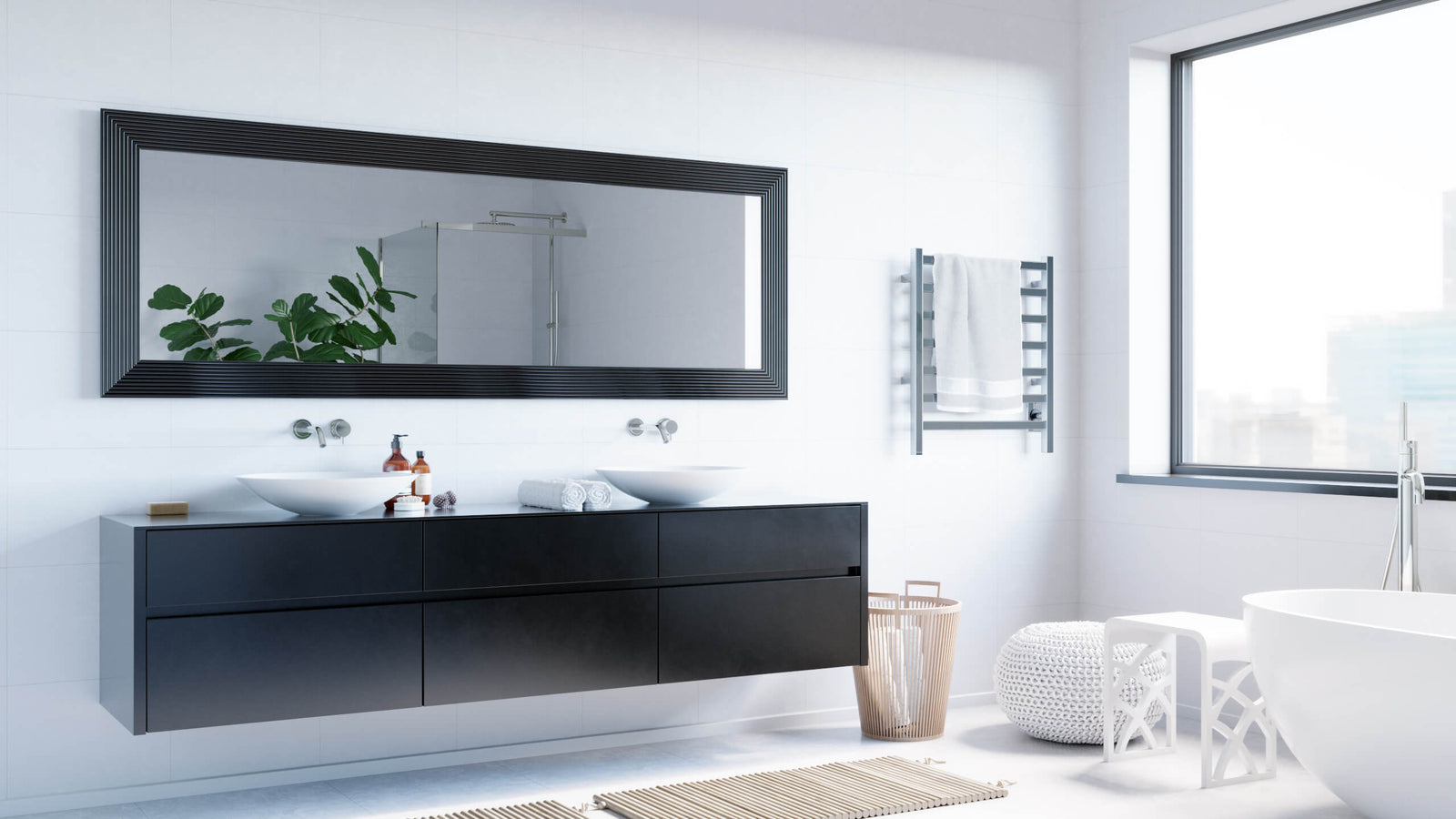 24"x27" Kontour Square Electric Towel Warmer