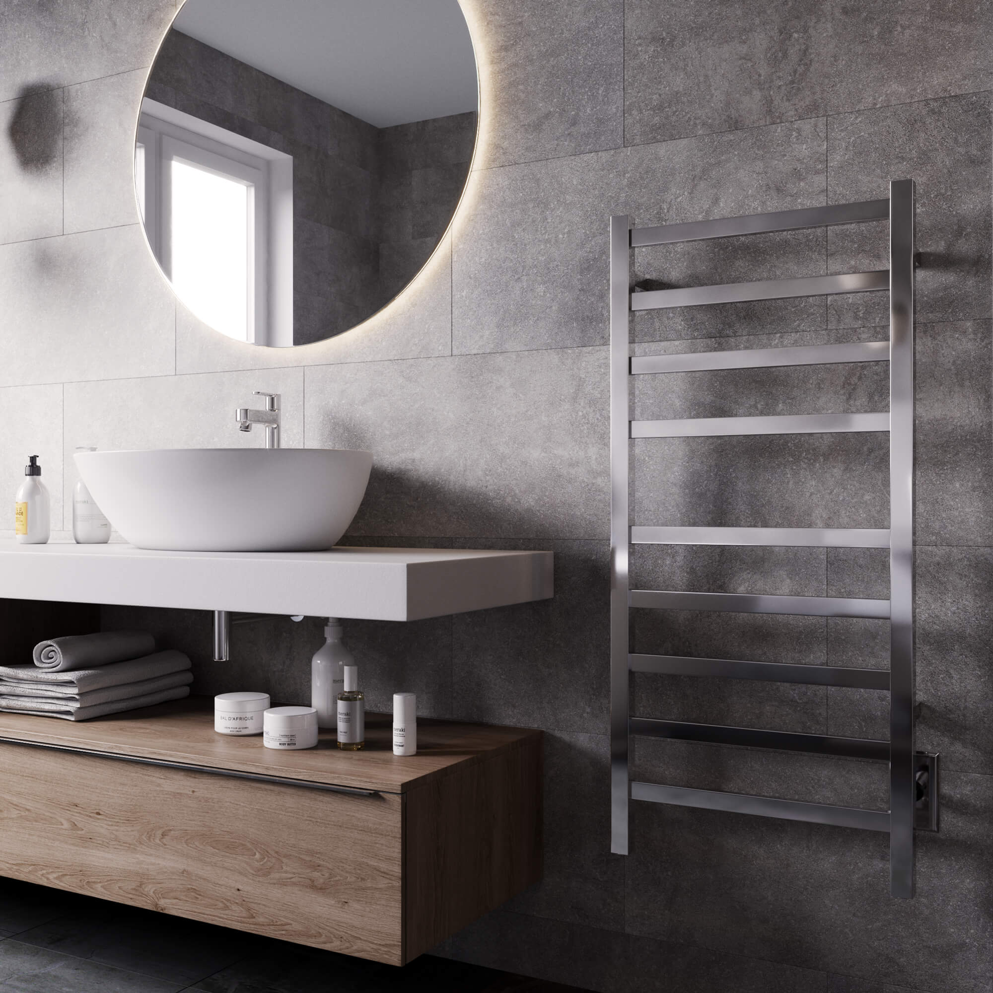 18"x40" Kontour Square Electric Towel Warmer