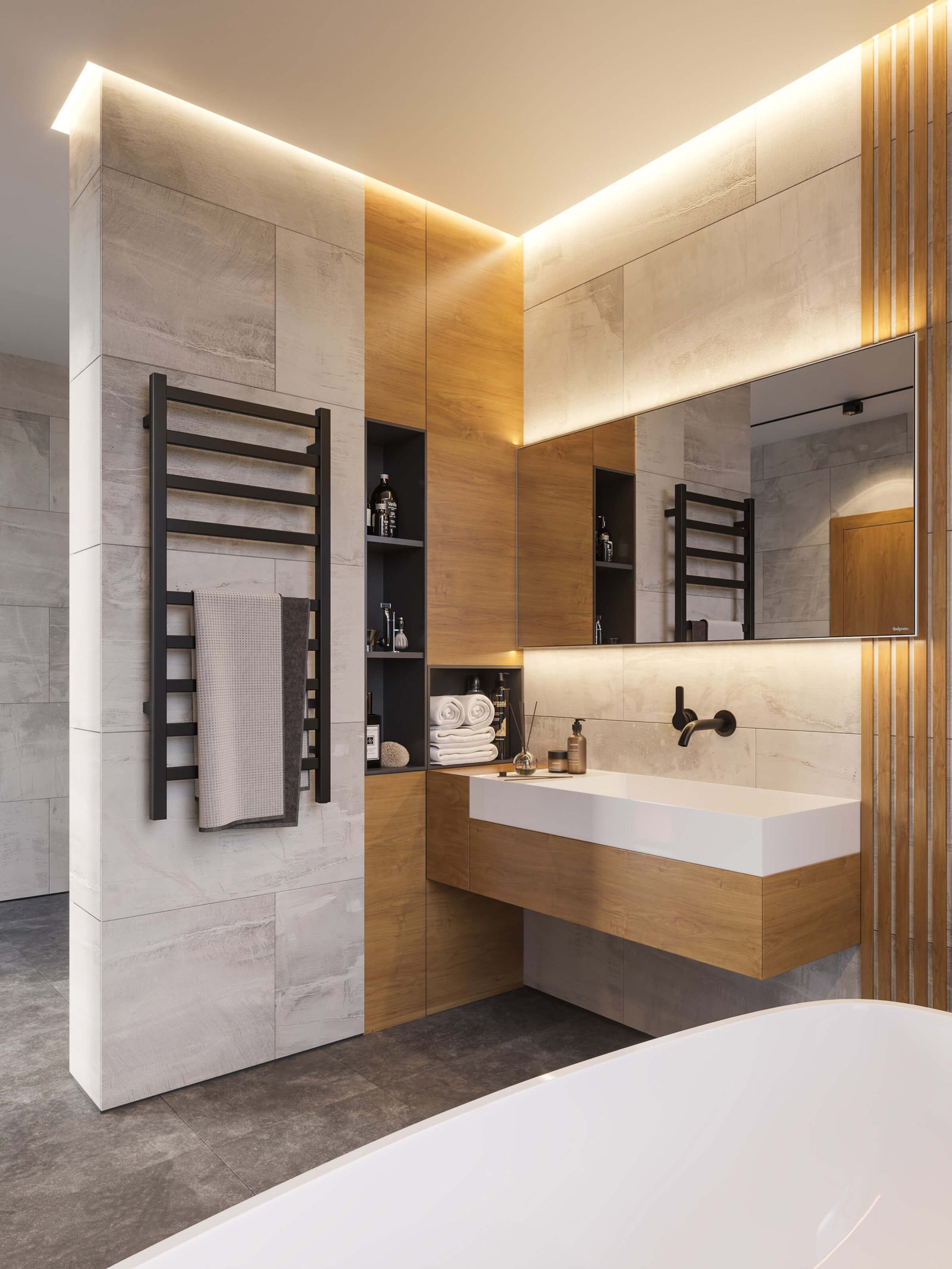 24"x40" Kontour Square Electric Towel Warmer