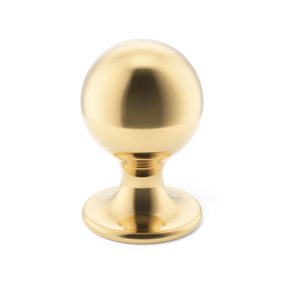 Armac Martin Latchford Cabinet Knob in 25mm / Polished Brass Unlacquered