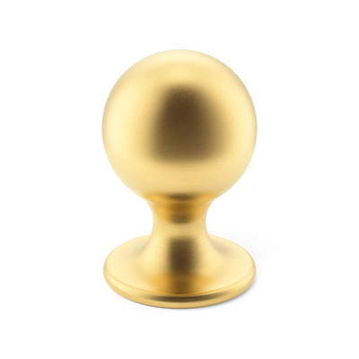 Armac Martin Latchford Cabinet Knob in 25mm / Satin Brass Satin Lacquered