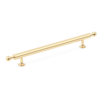 Armac Martin Latchford Cabinet Handle in 96mm / Polished Brass Unlacquered