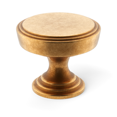 Armac Martin Lincoln Cabinet Knob in 25mm / Burnished Brass