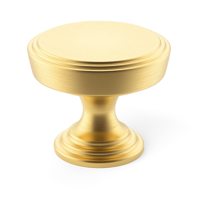 Armac Martin Lincoln Cabinet Knob in 25mm / Satin Brass Satin Lacquered