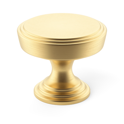 Armac Martin Lincoln Cabinet Knob in 25mm / Satin Brass Unlacquered