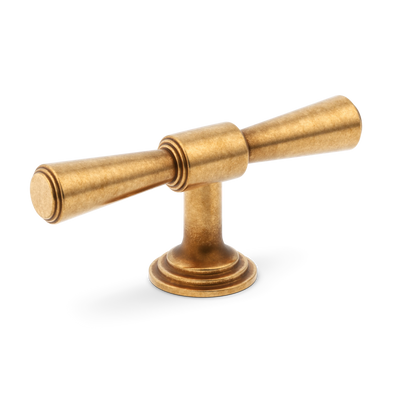 Armac Martin Lincoln T-bar Handle in 82mm / Burnished Brass