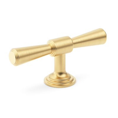 Armac Martin Lincoln T-bar Handle in 82mm / Satin Brass Unlacquered