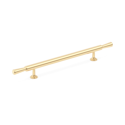 Armac Martin Lincoln Cabinet Handle in 96mm / Polished Brass Unlacquered