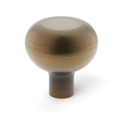 Armac Martin Loop Cabinet Knob in 19mm / Satin Antique Satin Lacquered