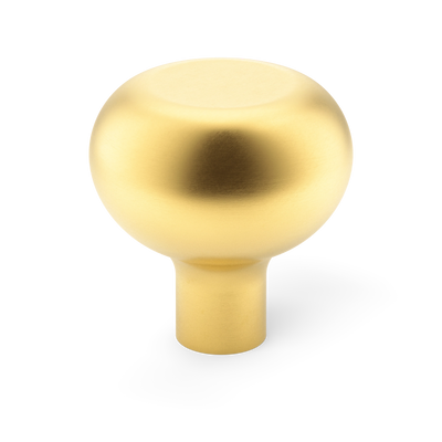 Armac Martin Loop Cabinet Knob in 19mm / Satin Brass Lacquered