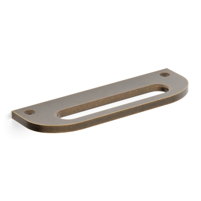 Armac Martin Loop Mortised Cabinet Pull Handle in 100mm / Dark Aged Brass