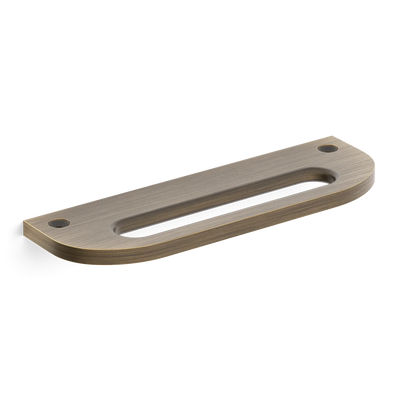 Armac Martin Loop Mortised Cabinet Pull Handle in 100mm / Satin Antique Satin Lacquered