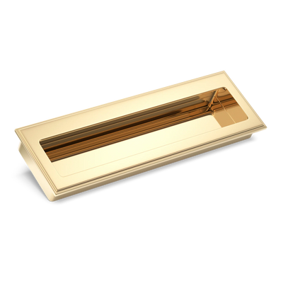 Armac Martin Lyndon Flush Pull in 100mm / Polished Brass Unlacquered