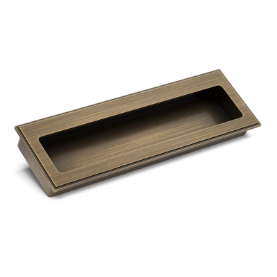 Armac Martin Lyndon Flush Pull in 100mm / Satin Antique Satin Lacquered