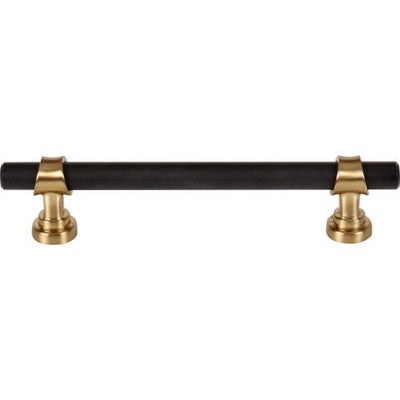 Top Knobs Bit Pull 5 1/16" c-c in Flat Black and Honey Bronze