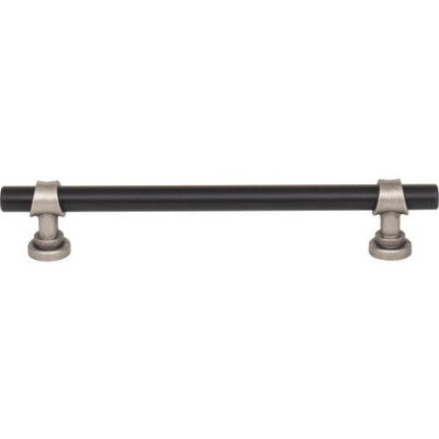 Top Knobs Bit Pull 6 5/16" c-c in Flat Black and Pewter Antique