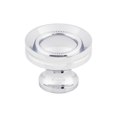 Top Knobs Button Faced Knob 1 1/4" in Polished Chrome