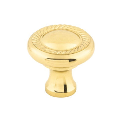 Top Knobs Swirl Cut Knob 1 1/4" in Polished Brass