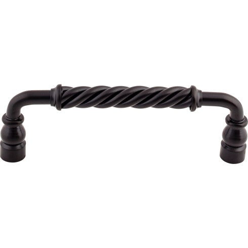 Top Knobs Twisted Bar Pull 6" c-c in Patina Black